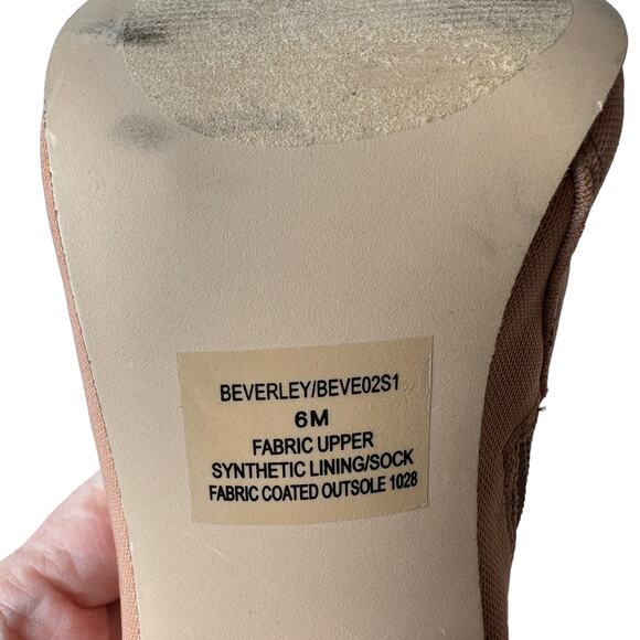 Steve Madden Boots Beverley Blush Mesh Nude Pink Over Knee Boot Women's Size 6 - Picture 5 of 11